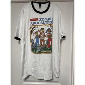 Ringer, Unisex "My First Zombie Apocalypse" Short Sleeve T-shirt, Size 2XL